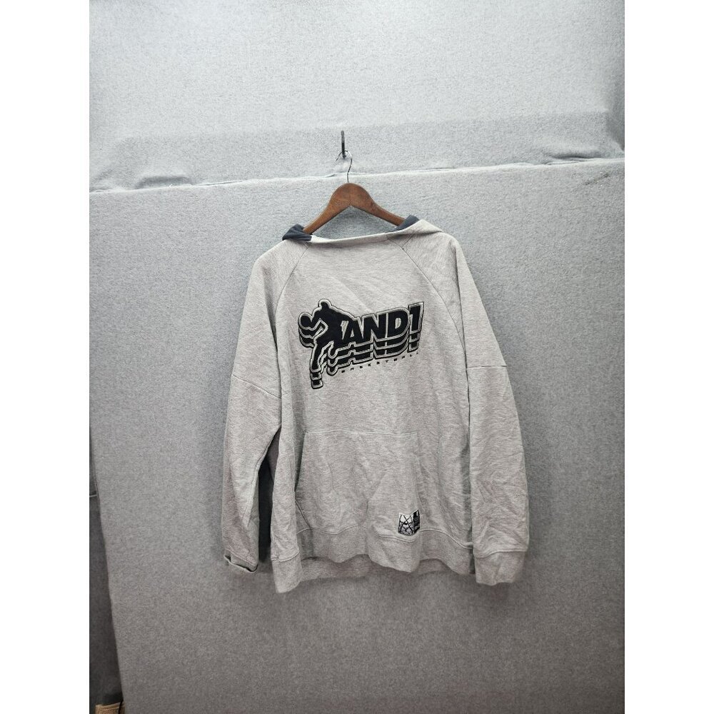And1 Mens‎ 2XL Gray Hoodie Sweatshirt